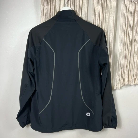 Womens Black Marmot Zippered Jacket Medium Lightweight - Picture 3 of 3